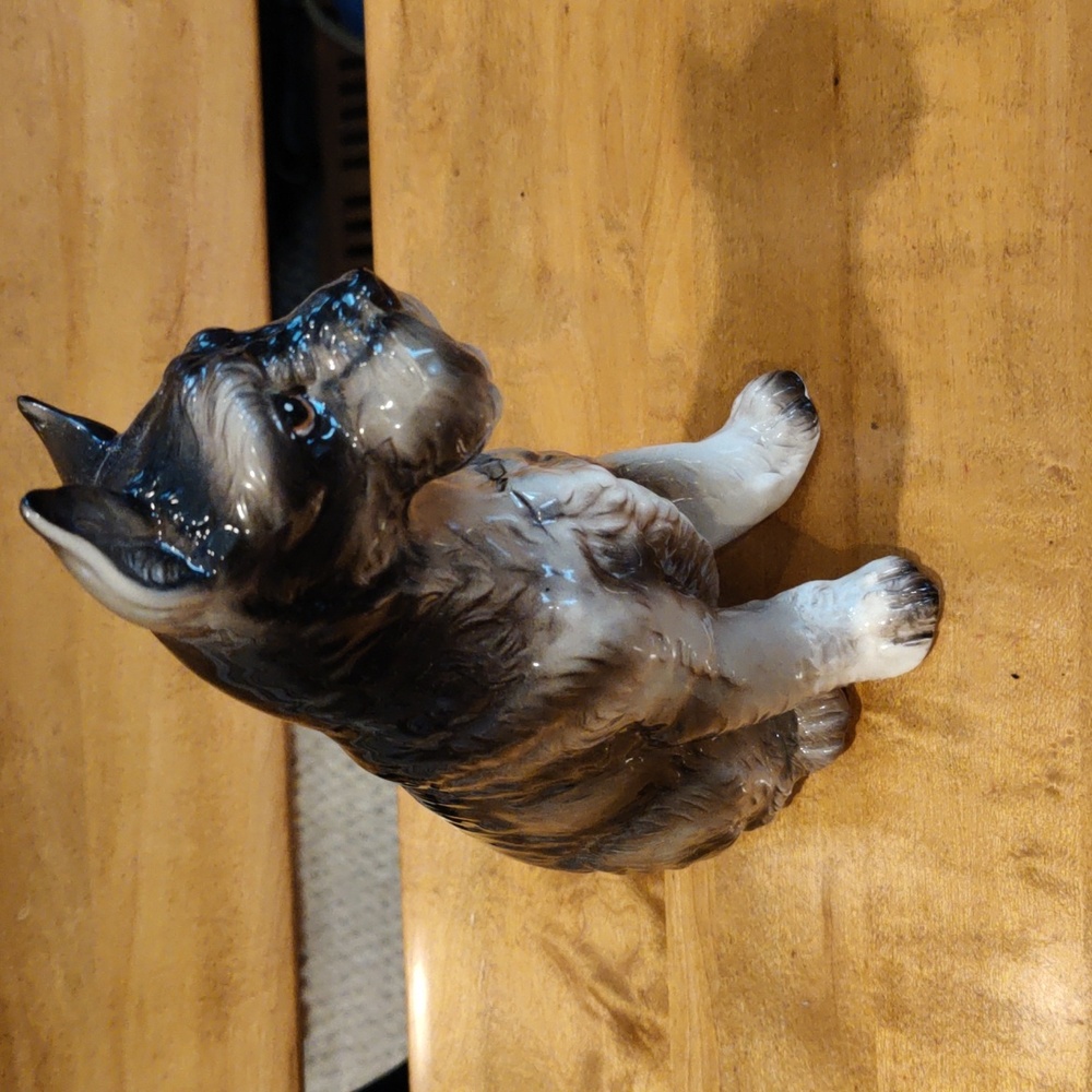 Stafford Japan vintage 8in porcelain Schnauzer dog figurine - Picture 2 of 6